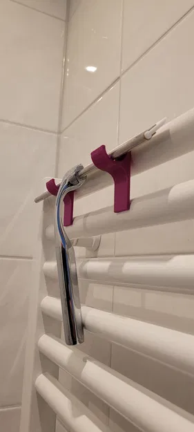 Kẹp giữ gạt chổi cọ nhà tắm gắn lò sưởi - Image 1