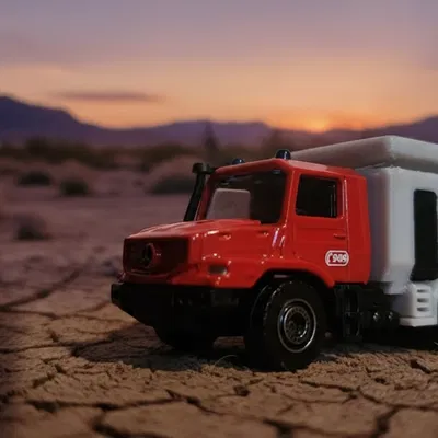 Xe Camper "Majorette Mercedes Zetros Camper Mod" - Biến Tấu Độc Đáo