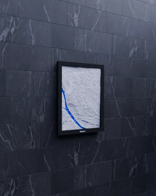 Béziers, France - 3D Miniature (Mô hình địa hình thu nhỏ 3D) - Image 1