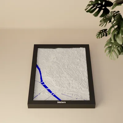 Béziers, France - 3D Miniature (Mô hình địa hình thu nhỏ 3D)