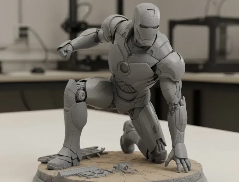 Tượng Iron Man 3D – Mô Hình Người Sắt Đẹp Cho Ngôi Nhà - Image 4