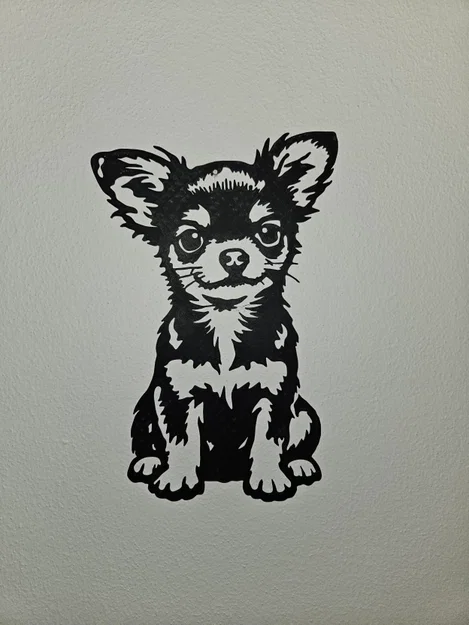 Trang Trí Tường Hình Chó Chihuahua 3D Độc Đáo - Image 1