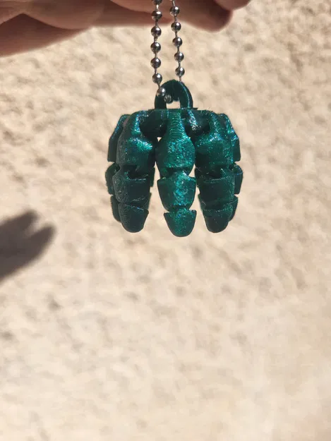 Móc khóa Bạch tuộc mini khớp nối – Fidget dẻo linh hoạt 3D - Image 2