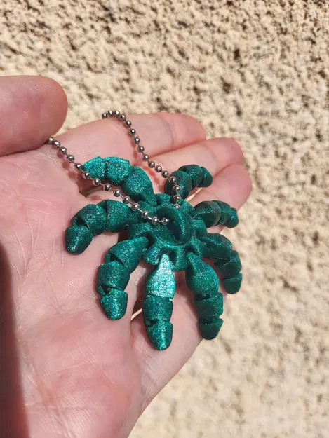 Móc khóa Bạch tuộc mini khớp nối – Fidget dẻo linh hoạt 3D - Image 4