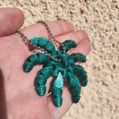 Móc khóa Bạch tuộc mini khớp nối – Fidget dẻo linh hoạt 3D