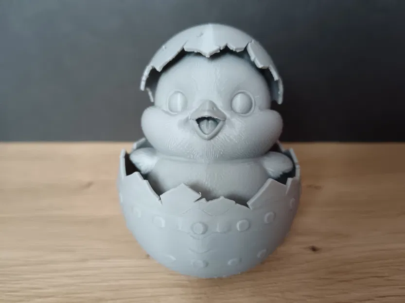 Mô hình 3D Chú Gà Con Đáng Yêu Trong Vỏ Trứng - Image 3