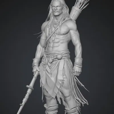 Mô Hình 3D Chiến Binh Sa Mạc Sơn Màu Ấn Tượng