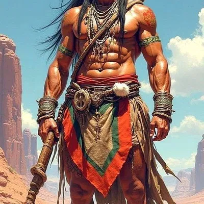 Mô Hình 3D Chiến Binh Sa Mạc Sơn Màu Ấn Tượng