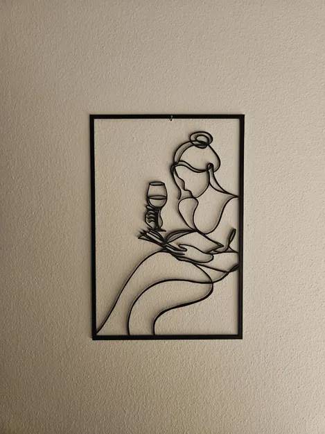 Tranh Treo Tường Nghệ Thuật "Rượu Vang và Sách" - Image 1