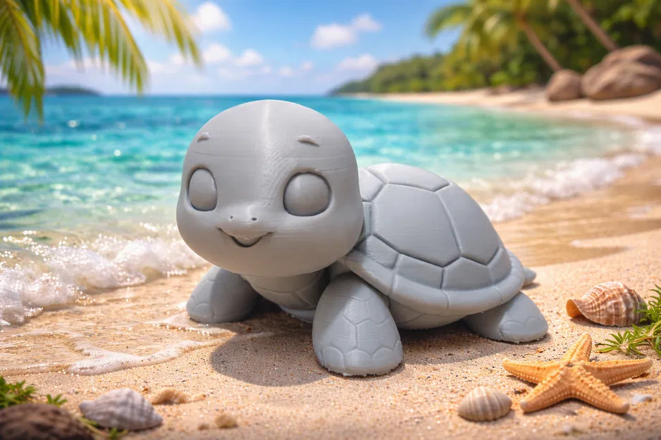 Chú Rùa Con Dễ Thương - Mô Hình In 3D Độc Đáo - Image 1
