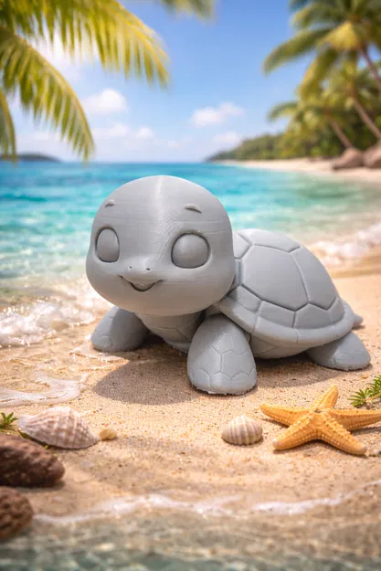 Chú Rùa Con Dễ Thương - Mô Hình In 3D Độc Đáo - Image 2