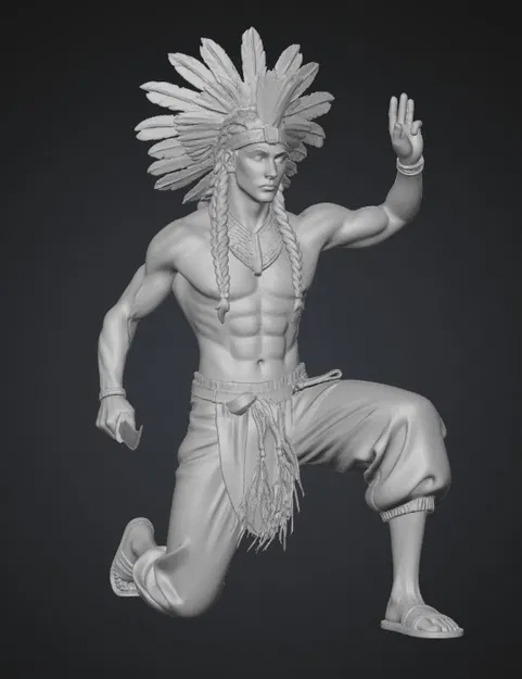 Mô Hình 3D Chiến Binh Sa Mạc Ấn Độ Dũng Mãnh - Image 1