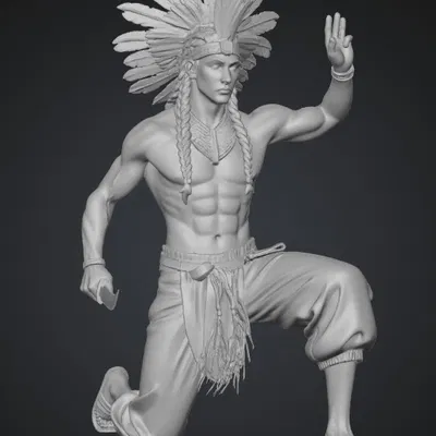 Mô Hình 3D Chiến Binh Sa Mạc Ấn Độ Dũng Mãnh