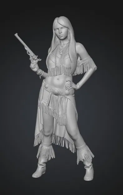 Mô hình Nữ Cung Thủ Sa Mạc "Desert Gunslinger" 3D - Image 1