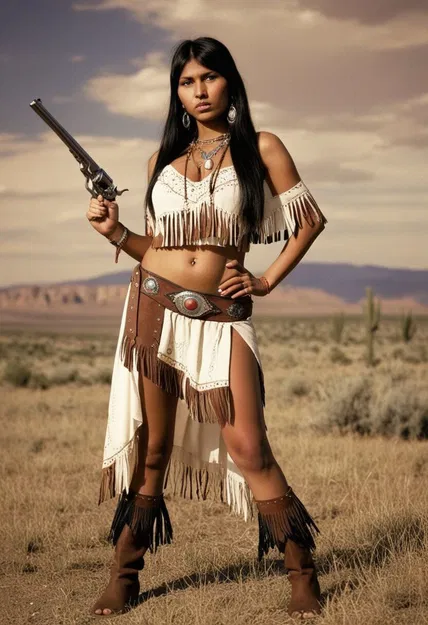 Mô hình Nữ Cung Thủ Sa Mạc "Desert Gunslinger" 3D - Image 2