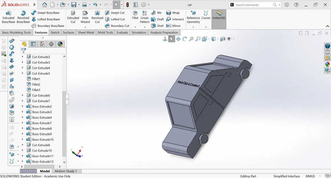 Xe Mô Hình 3D Đơn Giản - Đồ Chơi Sáng Tạo Cho Bé - Image 1
