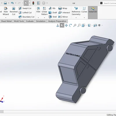 Xe Mô Hình 3D Đơn Giản - Đồ Chơi Sáng Tạo Cho Bé