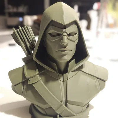 Tượng Bán Thân Green Arrow (Mũi Tên Xanh) - Mô Hình In 3D