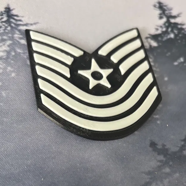 Old School MSgt Strip (Sọc cấp bậc Master Sergeant USAF kiểu cũ) - Image 1