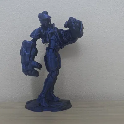 Mô Hình 3D Tượng Vi - Cảnh Sát Trưởng Piltover Liên Minh Huyền Thoại