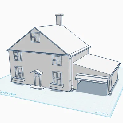 Mô Hình Nhà Kèm Garage "Domek s garáží" - Vật Trang Trí Độc Đáo