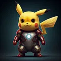 Mô Hình Pikachu Mặc Giáp Iron Man - Pokemon x Marvel Độc Lạ - Thumbnail 1