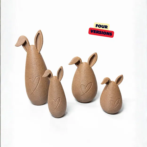 Thỏ Dễ Thương Ôm Tim - Bản Gia Đình | Decor Easter Hiện Đại | Kệ & Decor Xuân - Image 3