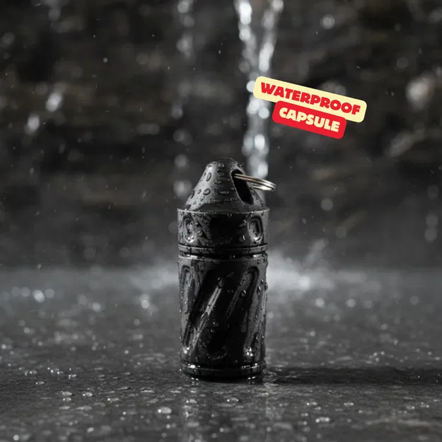 Capsule Đựng Chìa Khóa Chống Nước (Waterproof Key Capsule) Gắn Key Ring - Image 1