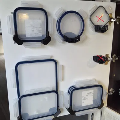 Holder kẹp nắp Ikea 365+ gắn cánh tủ hoặc tường
