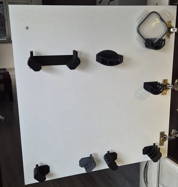 Holder kẹp nắp Ikea 365+ gắn cánh tủ hoặc tường - Image 2