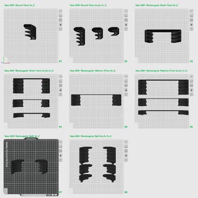 Holder kẹp nắp Ikea 365+ gắn cánh tủ hoặc tường