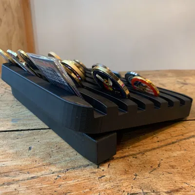 Kệ trưng bày 7 đồng xu kỷ vật độc đáo 3D