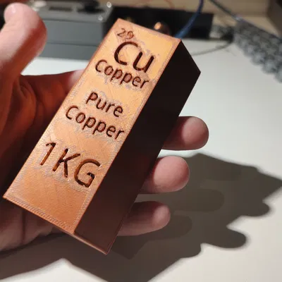 Thỏi đồng (Copper ingot) in 3D