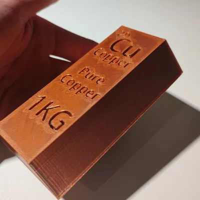Thỏi đồng (Copper ingot) in 3D
