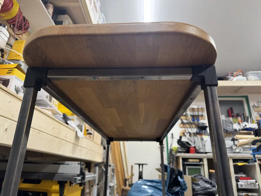 Bracket góc cho bàn khung ống vuông (square tubing) - Image 2