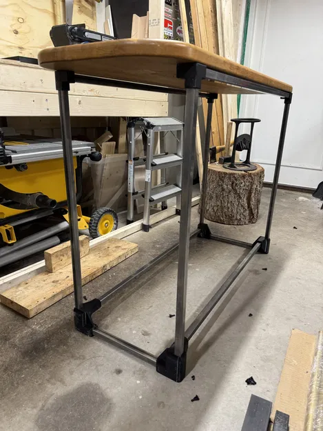 Bracket góc cho bàn khung ống vuông (square tubing) - Image 3