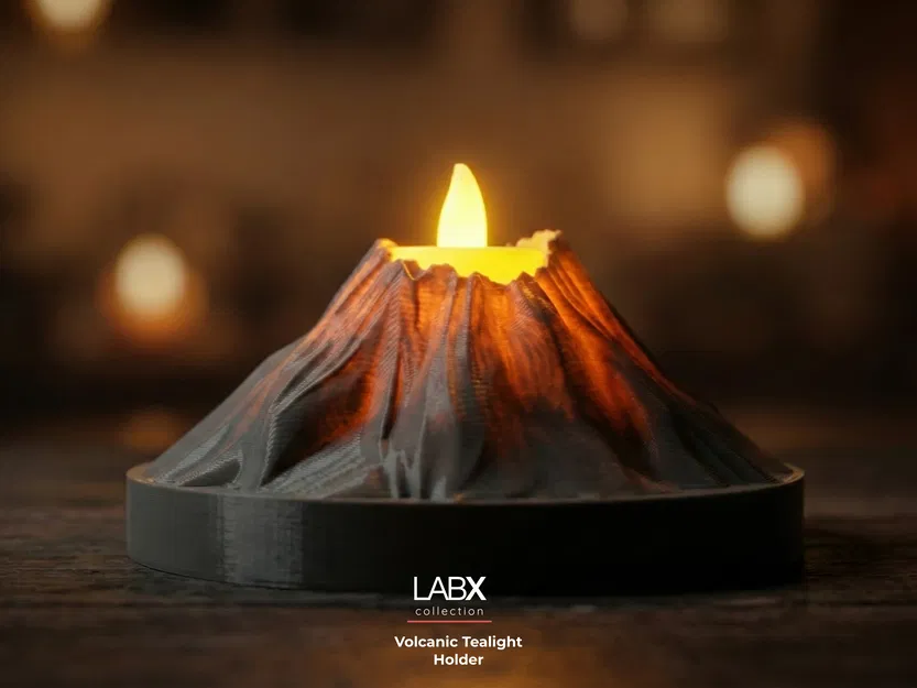 Volcanic Tealight Holder – Đế Tealight Núi Lửa - Image 1