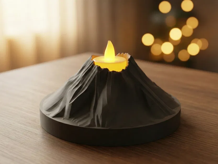 Volcanic Tealight Holder – Đế Tealight Núi Lửa - Image 2