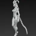 Tượng Quỷ Nữ Đuôi Bọ Cạp 3D - Mô Hình Fantasy Quyến Rũ - Thumbnail 3
