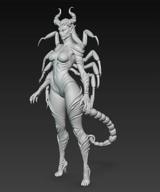 Mô Hình 3D Người Đàn Bà Bọ Cạp Quyến Rũ - Độc Đáo & Bí Ẩn - Image 3