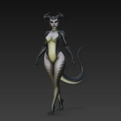 Mô Hình Nữ Quỷ Rắn 3D Độc Đáo Cho Bộ Sưu Tập