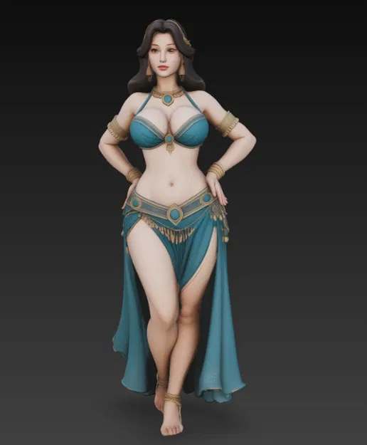 Mô Hình Vũ Nữ Phương Đông 3D Đẹp Mê Ly - Image 3