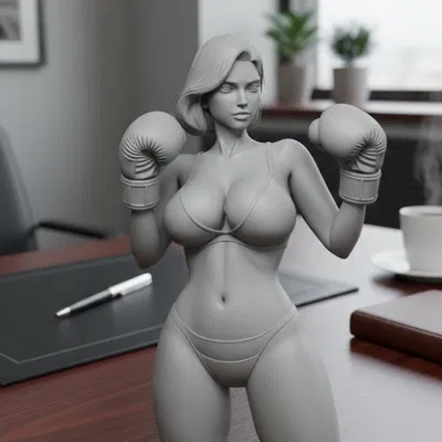 Mô Hình Nữ Võ Sĩ Quyền Anh Gợi Cảm - Tượng Trang Trí Độc Đáo