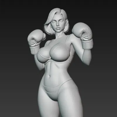 Mô Hình Nữ Võ Sĩ Quyền Anh Gợi Cảm - Tượng Trang Trí Độc Đáo