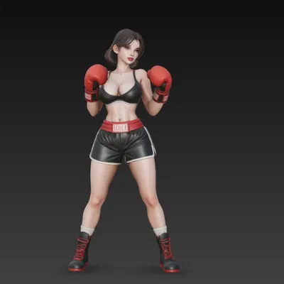 Mô Hình Nữ Võ Sĩ Quyền Anh Hạng Nhẹ Đẹp