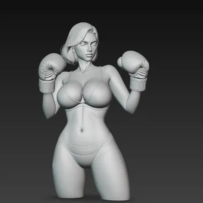 Mô Hình Nữ Võ Sĩ Quyền Anh Gợi Cảm - Tượng Trang Trí Độc Đáo