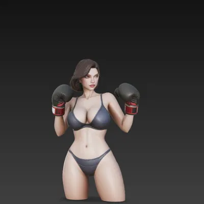 Mô Hình Nữ Võ Sĩ Quyền Anh Gợi Cảm - Tượng Trang Trí Độc Đáo