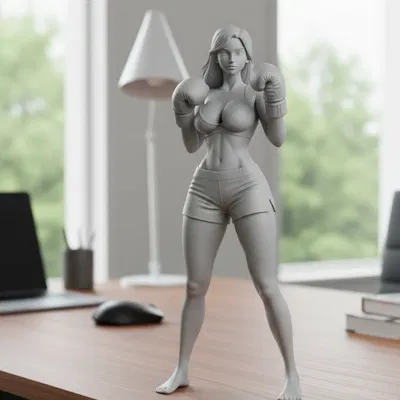 Mô Hình Nữ Võ Sĩ Quyền Anh Gợi Cảm 3D