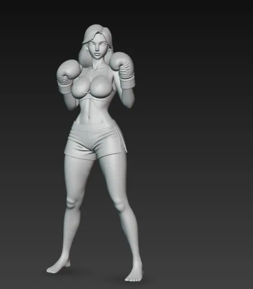 Mô Hình Nữ Võ Sĩ Quyền Anh Gợi Cảm 3D - Image 2