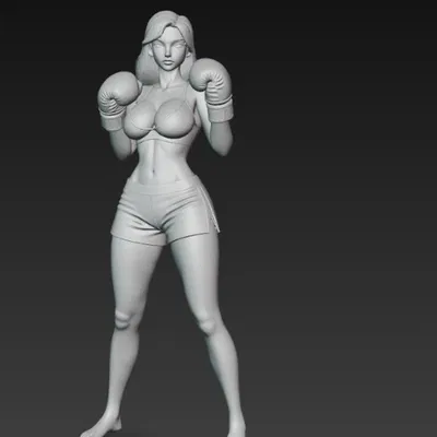 Mô Hình Nữ Võ Sĩ Quyền Anh Gợi Cảm 3D